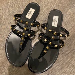 Valentino Rockstud Jelly Sandals